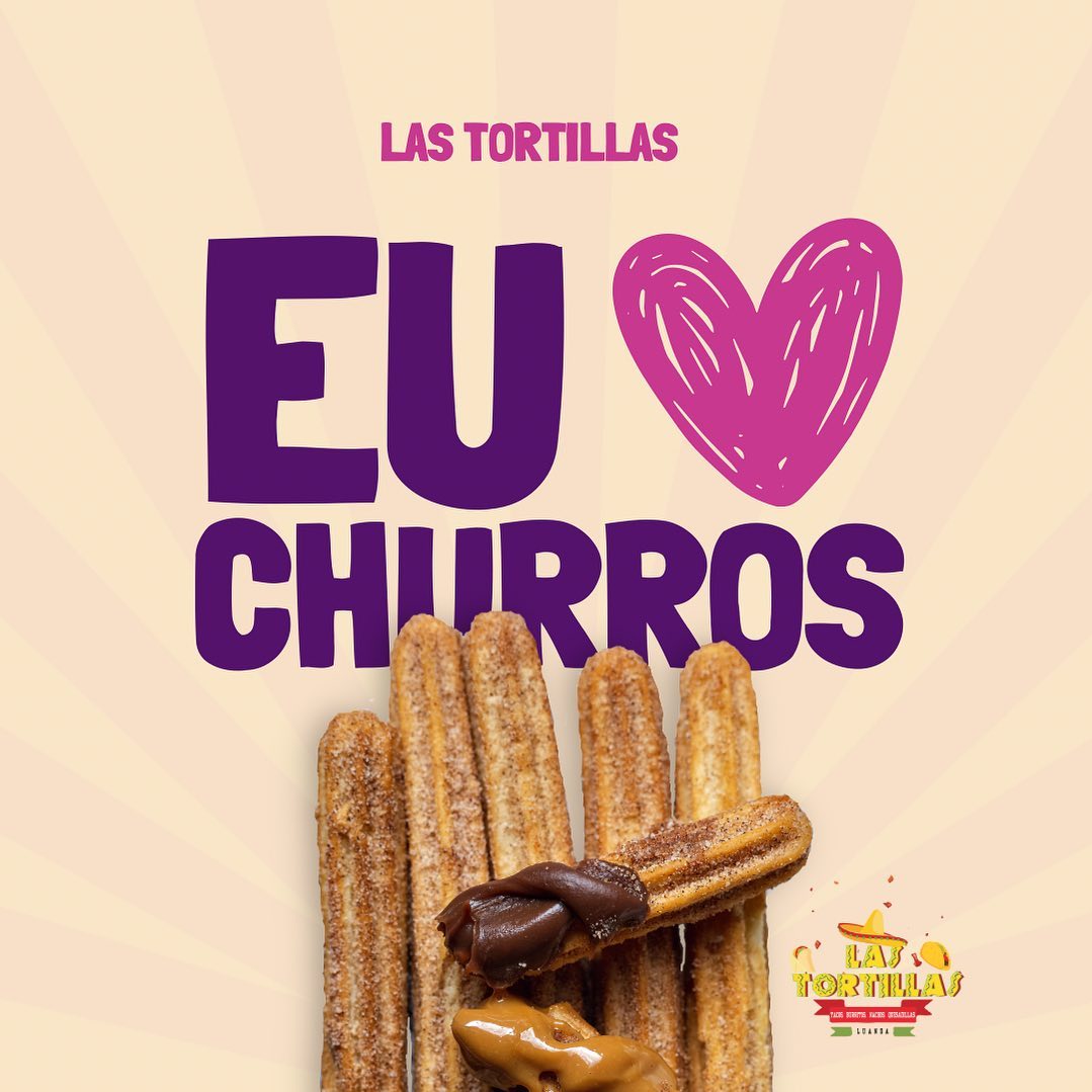 Churros deliciosos e artesanalmente feito no restaurante mexicano las tortillas mexican grill em Luanda
